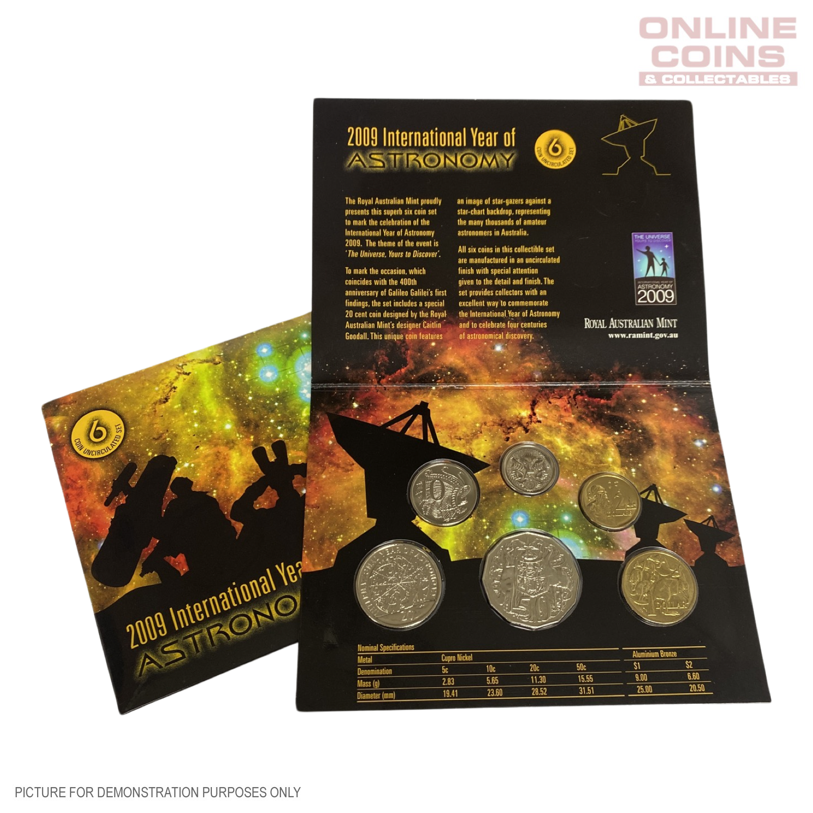 2009 Six Coin Uncirculated Year Set - International Year of Astronomy